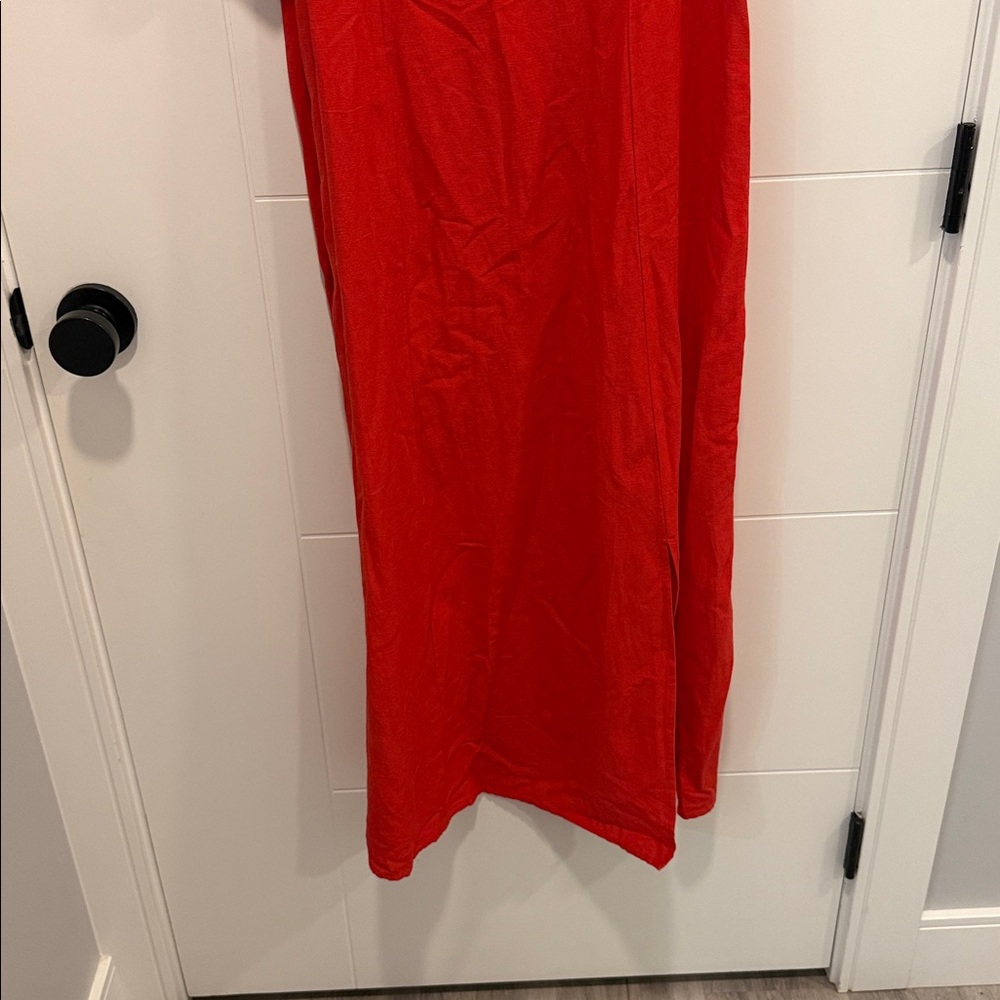Primark Red Puff Sleeve Midi Dress size 8 - Picture 3 of 9